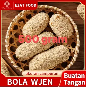 Bola wijen buatan tangan yang sangat lezat, renyah dan lezat, cocok untuk segala usia 500g