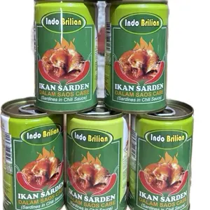 Indo Brilian Paket 5 Sarden Brilian 155gr Rasa Saus Cabe Exp 2029 Ikan Sarden Dalam Saos Cabe Sardines in Chili Sauce Food