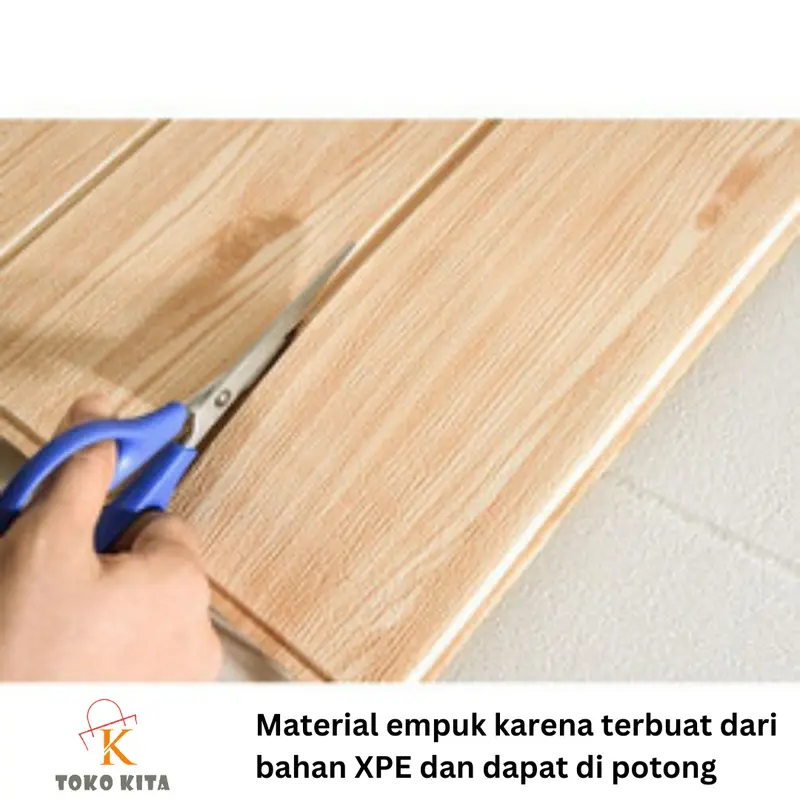 PAKET 10 LEMBAR Wallfoam Dinding 3D Motif Kayu/ Wallfoam Wood Dekorasi Kamar murah 70x70cm Tebal 3MM 2