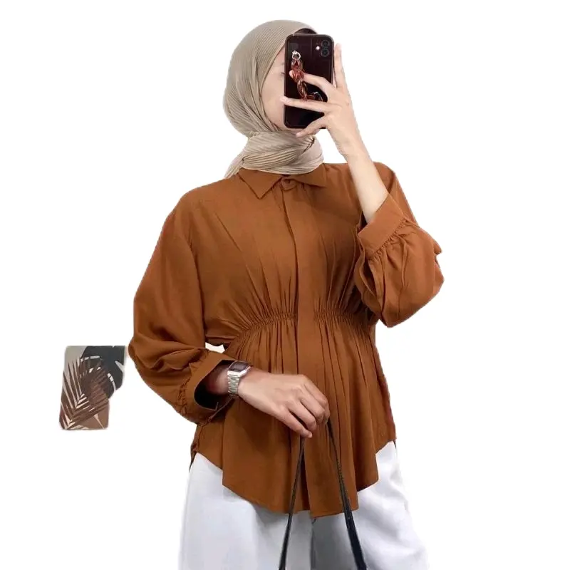 Blouse kemeja kerut bahan katun micro  Atasan Wanita