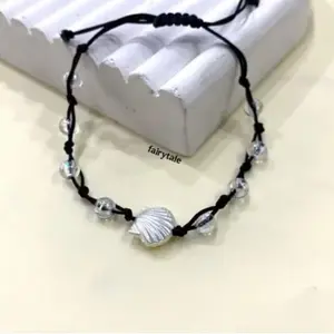 Gelang bracelet kerang putih mutiara bening |gelang simple|