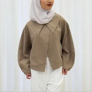 Sofia Outer Lengan Barrel Wanita Atasan Fashionable Woll Premium Untuk Gaya Harian Comfortable Dengan Desain Sederhana Dan Nyaman