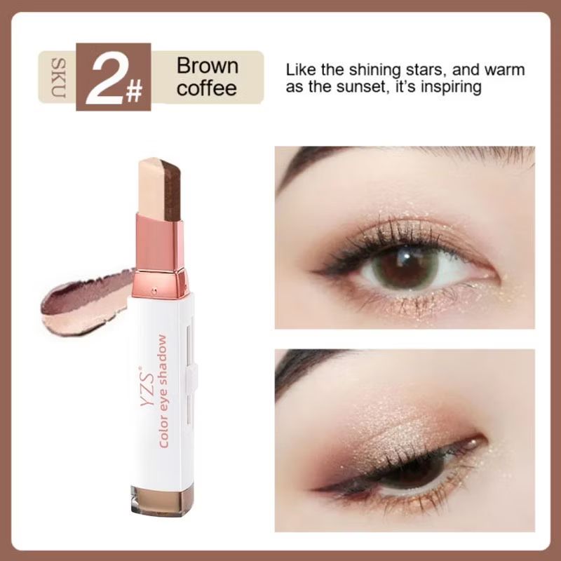 Eyeshadow Palette Stik Dua Warna Nude Color Make up Mata Anti Air Tahan Lama Eyeshadow Palette Stik Dua Warna Nude Color Make up Mata Anti Air Tahan Lama