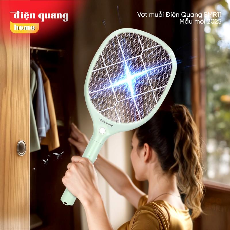 Vợt Muỗi Điện Quang ĐQ EMR11 Pin Lithinum Bảo Hành 12 Tháng
