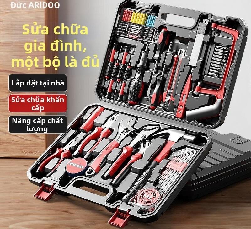 Bộ dụng cụ gia đình hoàn chỉnh 101 chiếc, 19 loại dụng cụ cầm tay chung có hộp…