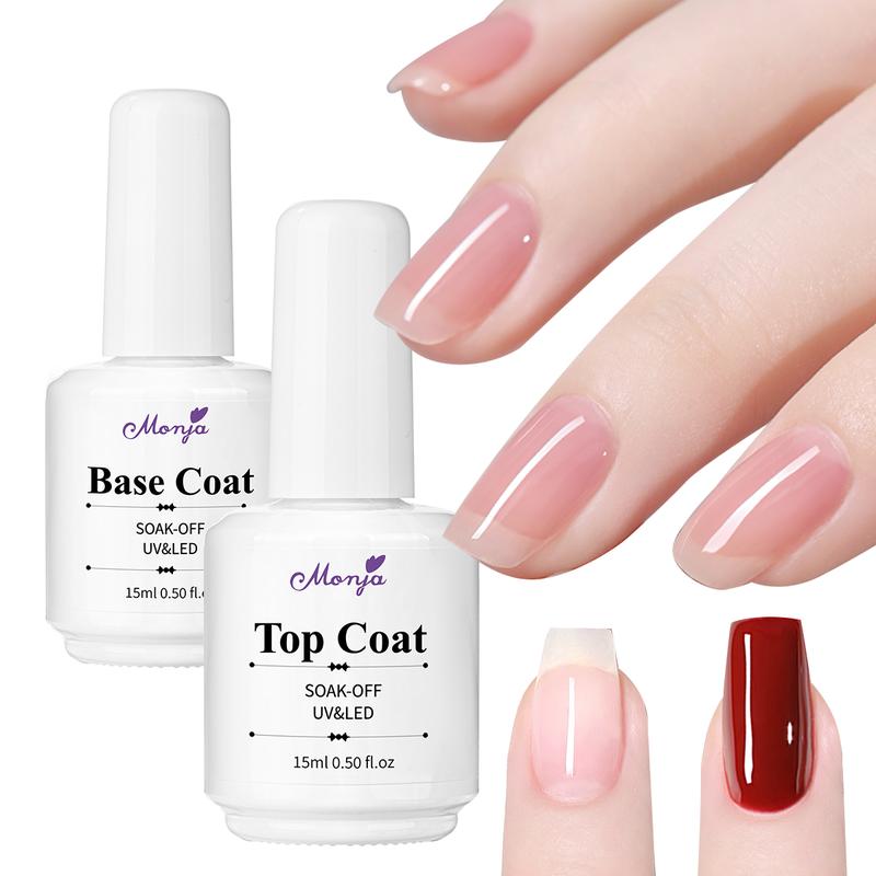 Móng Tay Nghệ Thuật UV Gel Nền Varnish Top Coat, 1 Cái, Sơn, Với Đèn LED Đèn, Để Khử Trùng Và Làm Khô, Ngâm Và Ngâm, Tăng Cường, Thích Hợp Cho Salon Và Tự Làm, Dụng Cụ Thiết Kế Làm Móng, Chai Trắng, 15ml