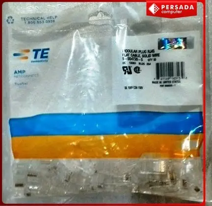 Konektor AMP Original RJ45 Cat5E isi 50pcs (1Pack) Connector ORI Rj 45