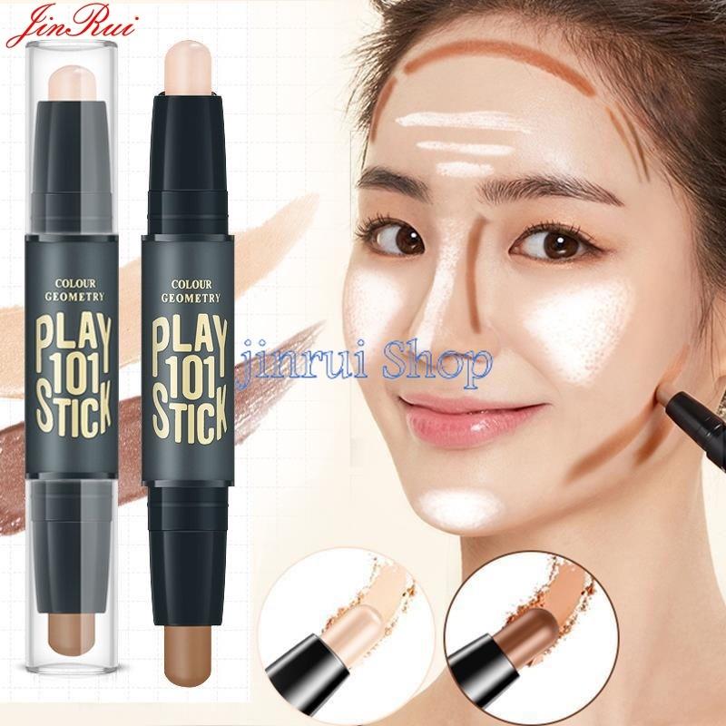 Kem Che Khuyết Điểm 2 Trong 1, Đầu Đôi, Dán Tạo Đường Viền Khuôn Mặt, Bút Bắt…