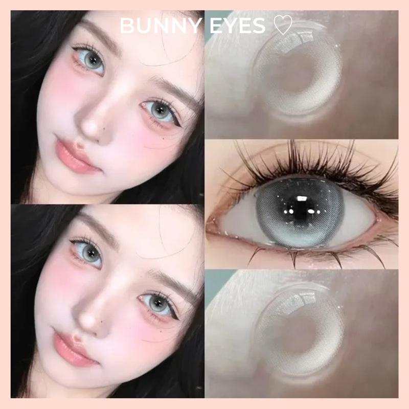 Kính Áp Tròng Lens Xám Khói Reflective Gray Size 14.2mm Độ Cận Từ 0.00 Đến 6.00 Độ (Tặng Kèm Khay Dụng Cụ Đeo )- Bunny Eyes pearly gray  lens 4