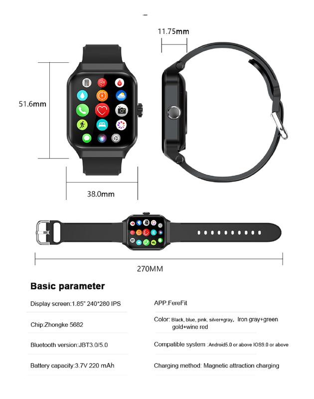 [ BONUS JAM TANGAN DIGITAL & KABEL DATA ] Smartwatch Running sport Aibro F6 Jam Tangan Pintar F6 Olahraga Sport Layar 1.85 Inch Full HD IPS IPX67 Water Resistance Bluetooth Call Rubber Sporty Wireless 6