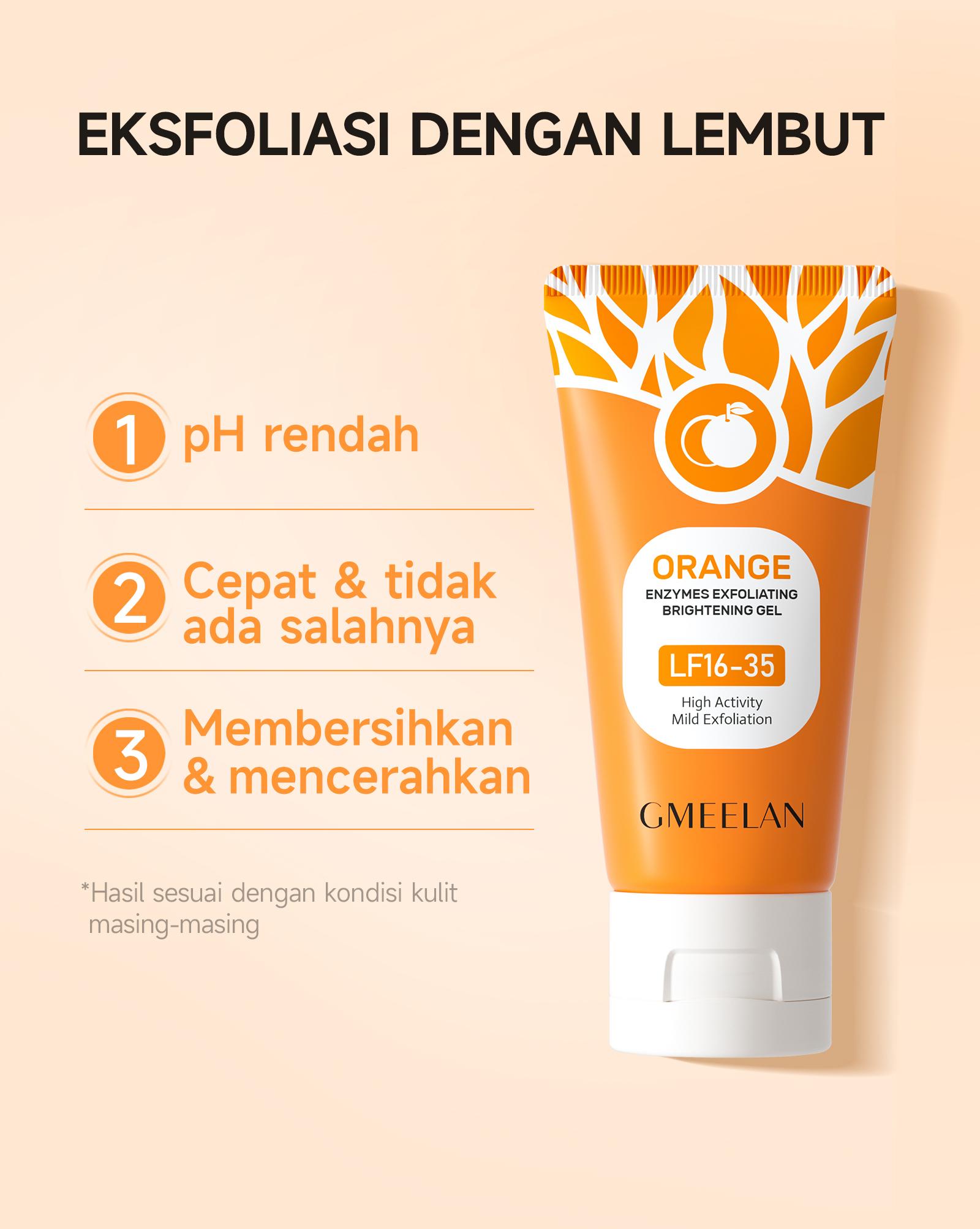 GMEELAN ORI 100% Orange Exfoliating Gel Face Eksfoliasi Wajah + Lazy Cream Day Cream Set Pemutih Wajah Skincare Kit GMEELAN ORI 100% Orange Exfoliating Gel Face Eksfoliasi Wajah + Lazy Cream Day Cream Set Pemutih Wajah Skincare Kit