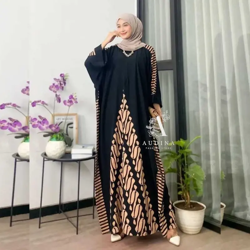 Kaftan Motif Jogja LD 170 Rayon Super Jumbo Kaftan kelelawar Nyaman Dipakai Bisa COD 0