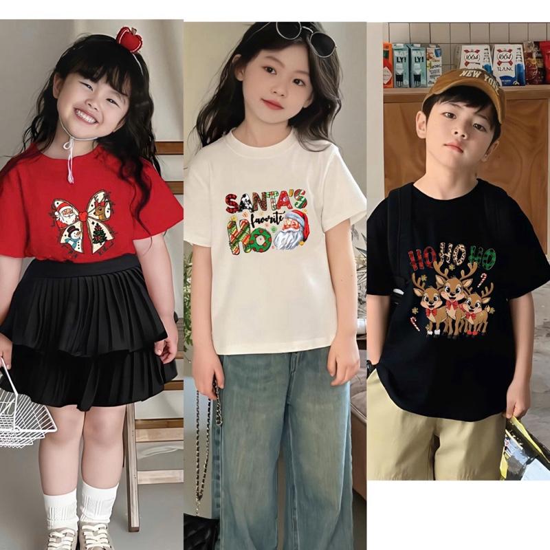 Áo Thun Noel Vải Cotton Ngắn Tay Cho Bé Trai Bé Gái Từ 12-40kg Hà Minh Kids atnoel