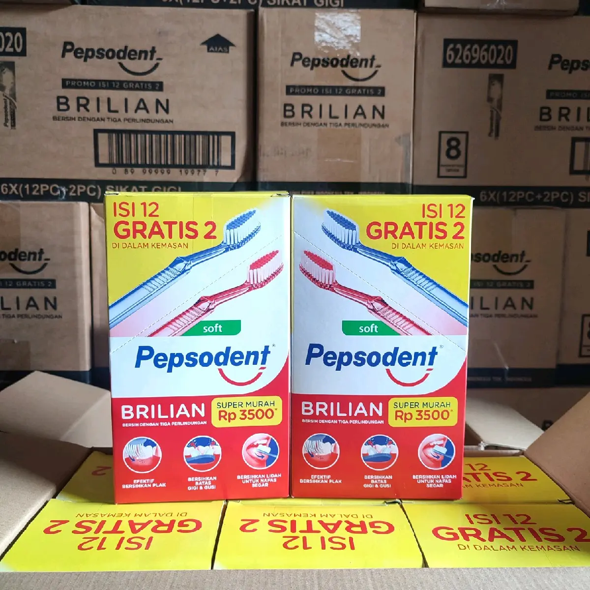 Promo Sikat gigi isi 12 Pcs  gratis 2 Pcs