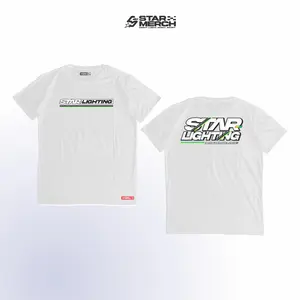 STAR LIGHTING T-SHIRT SERIES | YELLOW GREEN STRIPES | STAR MERCHANDISE ORIGINAL | KAOS HITAM PUTIH 24 S COTTON COMBED KAOS DISTRO Lembut