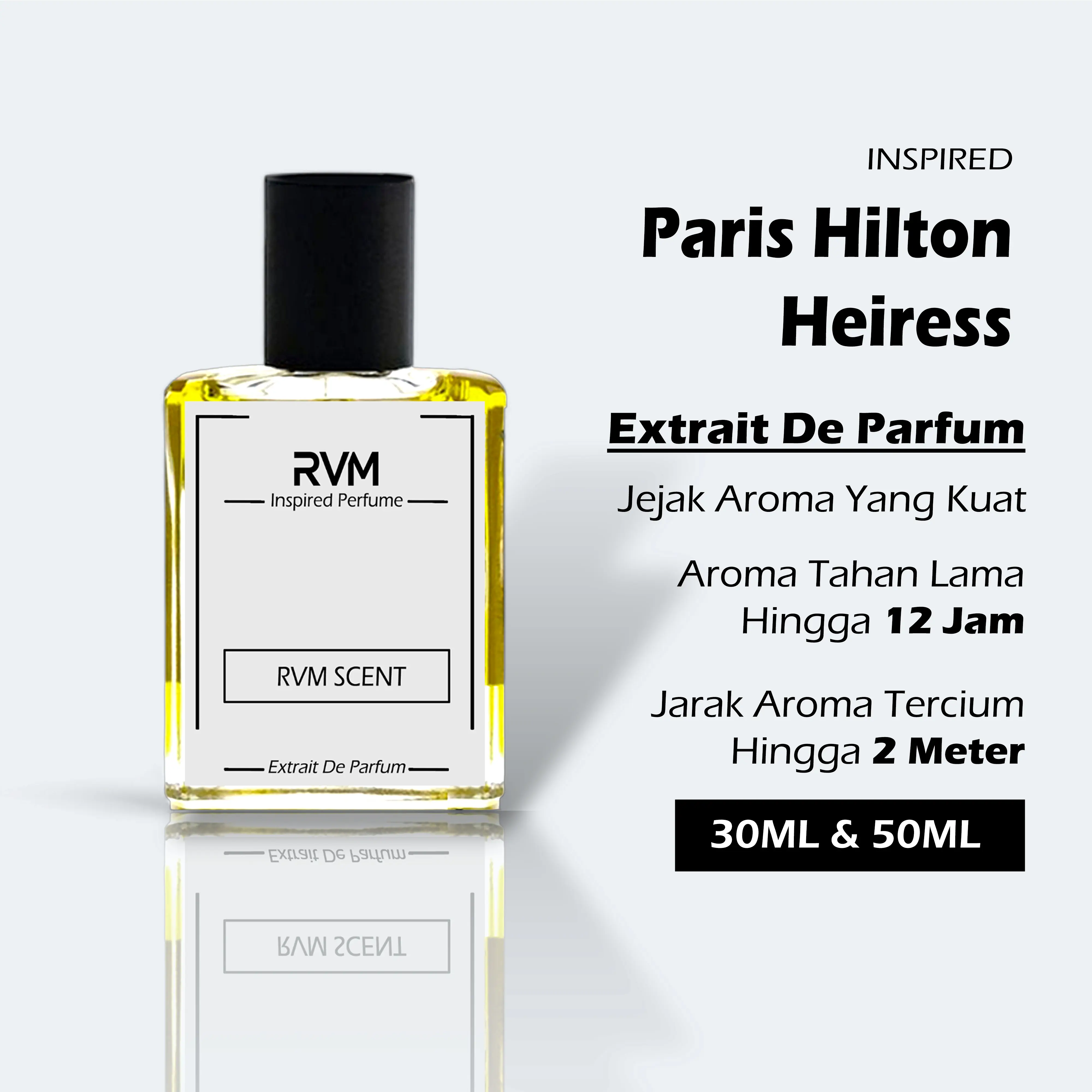 RVM Parfum Wanita Paris Hilton Heiress Wangi Tahan Lama Extrait De Parfum Cowok Cewek 30 ML 50 ML
