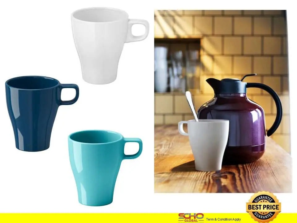 IKEA-FÄRGRIK MUG,25 cl (white, turquoise, dark turqouise)