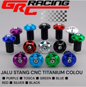 Jalu stang Gepeng STAR Full Cnc Bandul Stang Ujung Stang Bar End Full cnc Matic Bebek K8
