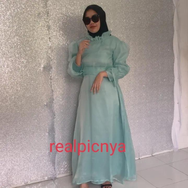 Ivania gaun pesta cantik bahan organsa 5