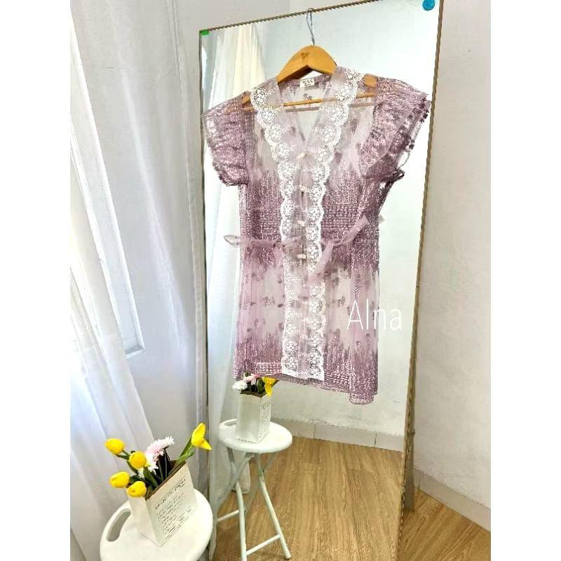 meyina outer brukat tunik hari lebaran/hari raya outer brokat kondangan