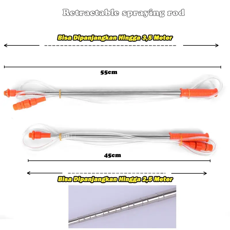 Stik Teleskopik Panjang 2,5 Atau 3,5 Meter Sprayer Elektrik Manual Stick Antena Semprotan Hama Tanaman Spray SS-4 1
