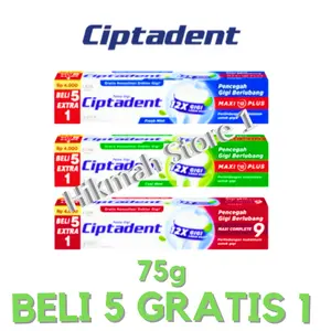 Pasta gigi ciptadent 75 gram 5+1 Pcs