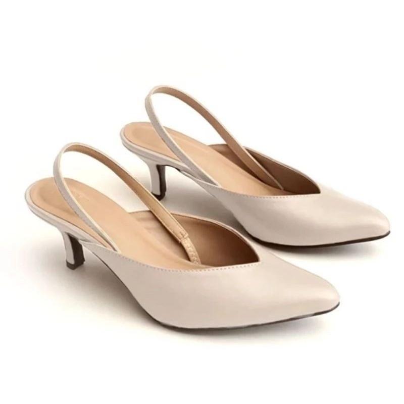 Product Introduction of sandal heels wanita bapau karet/ hak 5 cm High 14
