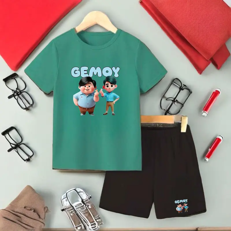 Set Baju Stelan Anak-Anak 2-10 Tahun PRAGIIBB / Baju Anak Viral / Laki-Laki Katun Perempuan Parsel Bayi 3