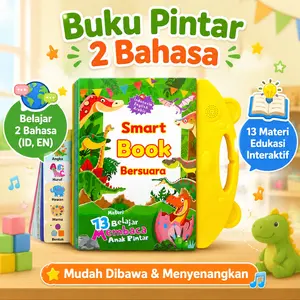 Buku pintar interaktif untuk anak tiga bahasa indonesia inggris dan arab mainan edukasi menarik membantu anak belajar membaca dengan metode pembelajaran yang seru dan mudah dipahami