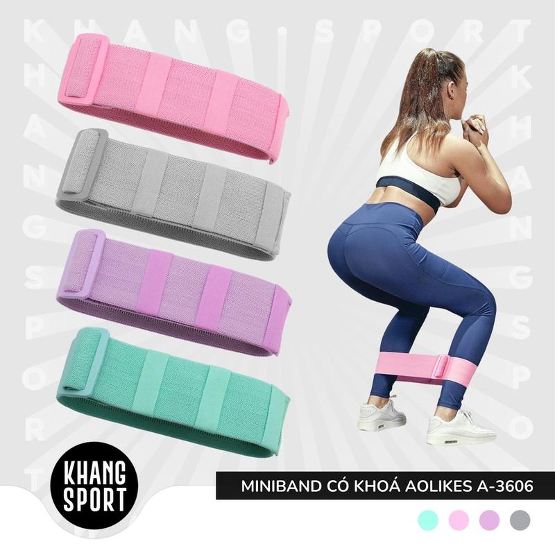 Dây Kháng Lực Mini Band Có Khoá Điều Chỉnh A-3606 - Dây Đàn Hồi Tập Gym, Tập Mông, Tập Yoga - AL3606