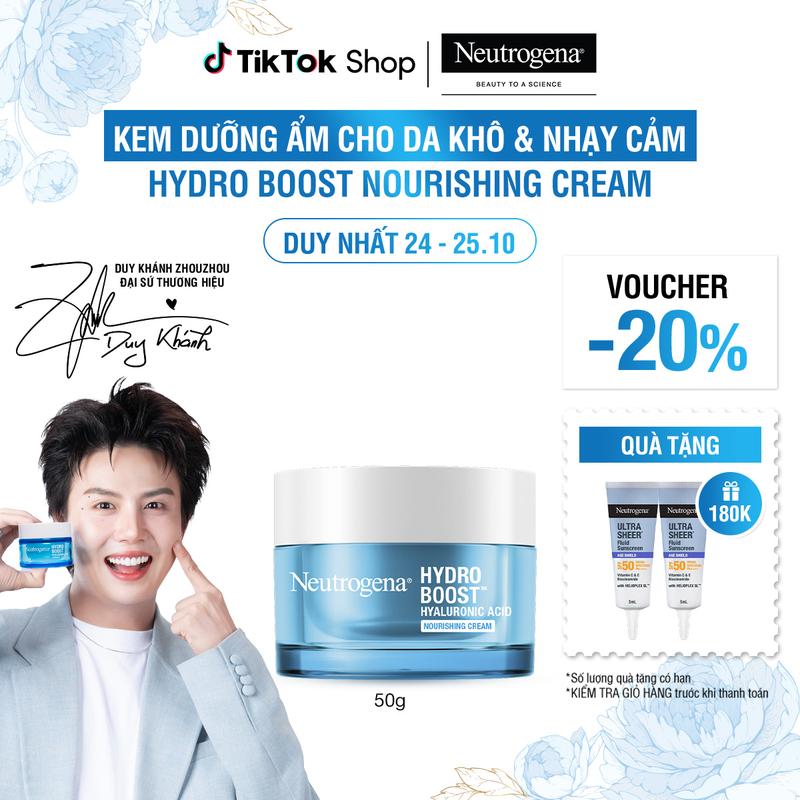 Kem dưỡng ẩm cấp nước cho da khô Neutrogena Hydro Boost Hyaluronic Acid Nourishing Cream 50g - Skincare Nữ | Chăm Sóc Da | Làm đẹp da Dưỡng Ẩm Da