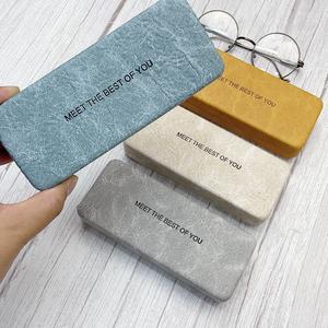 Glasses Case with Marble Pattern Designed Rectangle Spectacle / Sunglasses Hard Case Colourful Eyewear Accessories Kotak Cermin Mata Grey