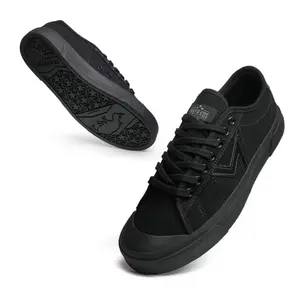 PRAYERKIDS - Sepatu Lokal - Kecot 02 ox - Allblack Casual Shoes Sneakers Pria Wanita Snekers Hitam Kasual