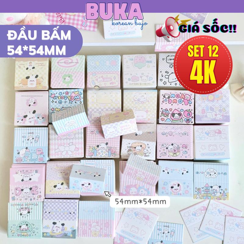  Bìa đầu bấm đầu thẻ gập Buka bìa kẹp miệng túi tag giấy đồ gói hàng card blackpink phụ kiện gói hàng phong cách y2k 