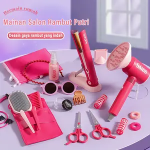 Mainan Salon Anak Perempuan Set Mainan Cewek Pengering Rambut Hair Dryer Mainan Anak Perempuan Set Lengkap Toys