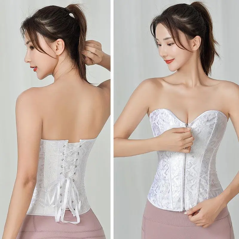 Tube Top Strapless shapingming Shapewear Belly Contracting and Body shapingming Corset Wedding Dress Bottoming