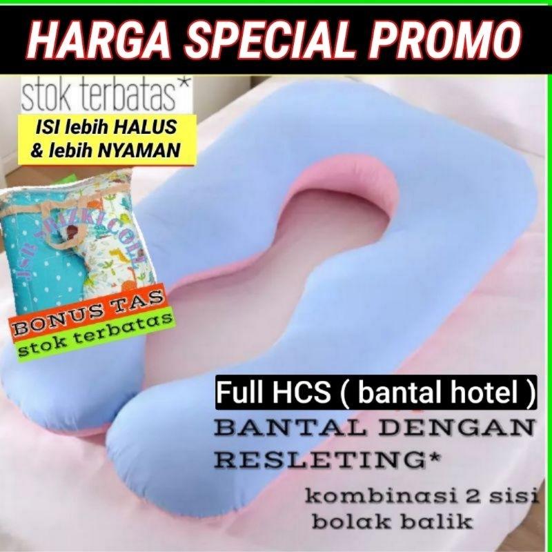 bestseller bantal hamil katun dgn RESLETING / FREE TAS/ maternity pillow / kasur tidur hamil bisa cod bayar di tempat ukuran 120x75 cm pakai resleting dgn harga promo ada jual bantal uk JUMBO 150x75cm di link lainnya 1