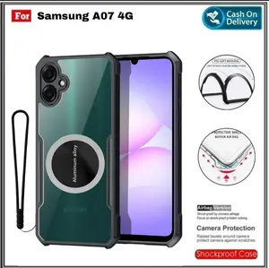 Case Compatible For Samsung A07 Soft Hard HD Transparan Casing Cover & Magnetic Ring