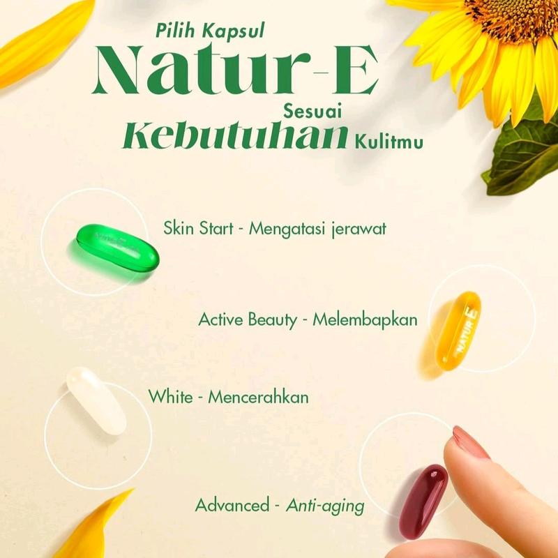 NATUR-E ACTIVE BEAUTY Vitamin E 300 IU (untuk kulit normal kering) 4