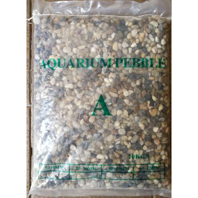 Aquarium Mix Stone Pebble Small 10kg Fish Ikan Batu Campur Kecil Akuarium