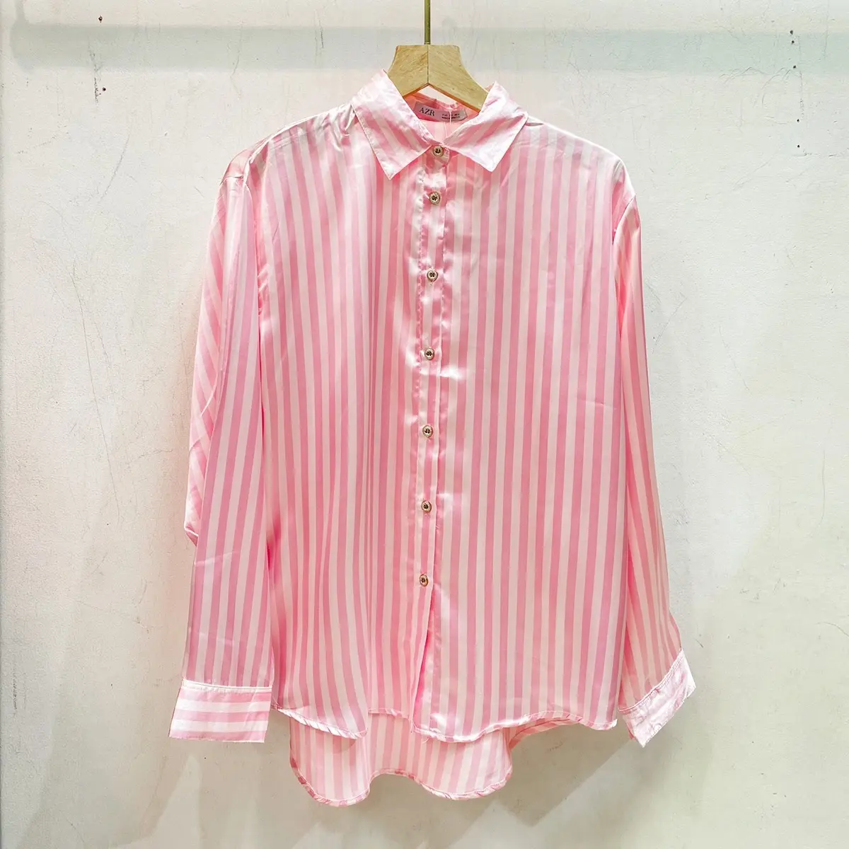 Kemeja Salur silk premium Atasan Wanita