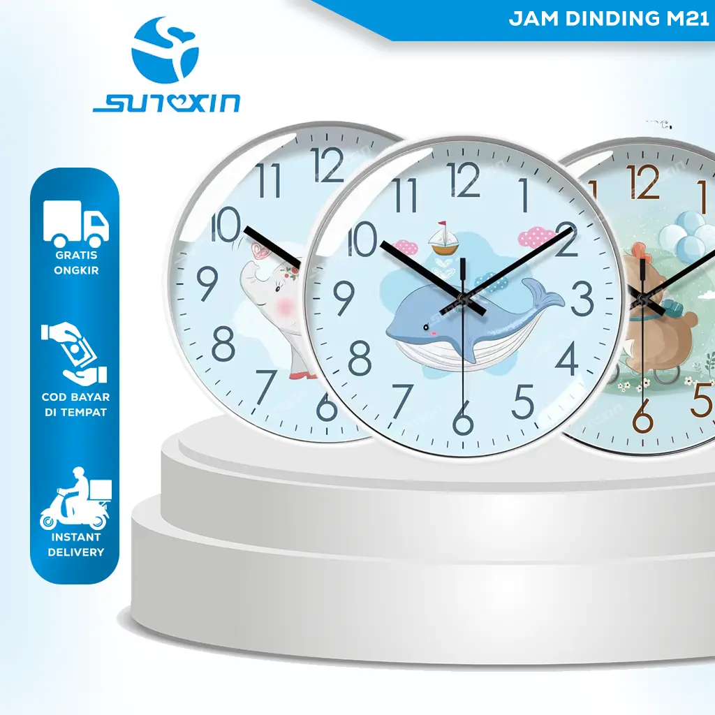 SUNXIN Jam Dinding M21 / Jam dinding aesthetic diameter 30 cm/ Jam dinding tempel