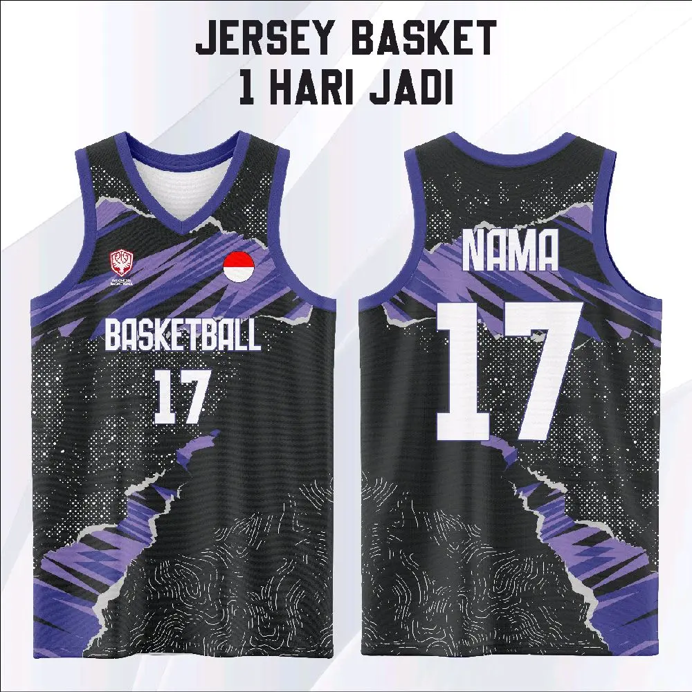 Jersey Basket Custom - Cetak Nama & Nomor Sendiri - Bahan Premium Dryfit - 1 HARI JADI