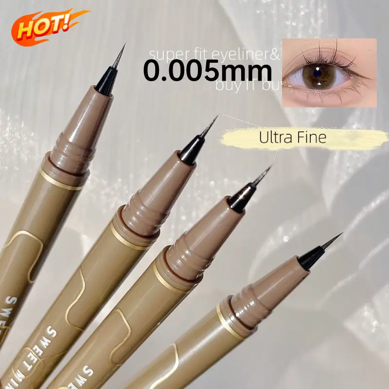 Ultra Fine Eyeliner Slim Liquid Eyeliner Pencil Long Lasting Waterproof Quick Dry Smooth lower lash For Beginners