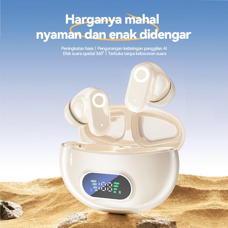 [COD] Yincoree [J16] Earphone Bluetooth 6.0 TWS - Reduksi Kebisingan Hybrid -48dB, 6-MIC ENC, 24 Jam Baterai, Latensi Rendah 0.04s, Audio 360° - Headset Nirkabel Kulit Gading untuk Gaming & Kerja In Ear Peredam Mikrofon Bawaan