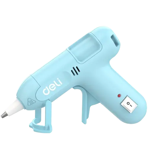 Deli Hot Melt Glue Gun / Lem Tembak 20W 2 Warna 10 Lem DL39002X - Biru pink 2