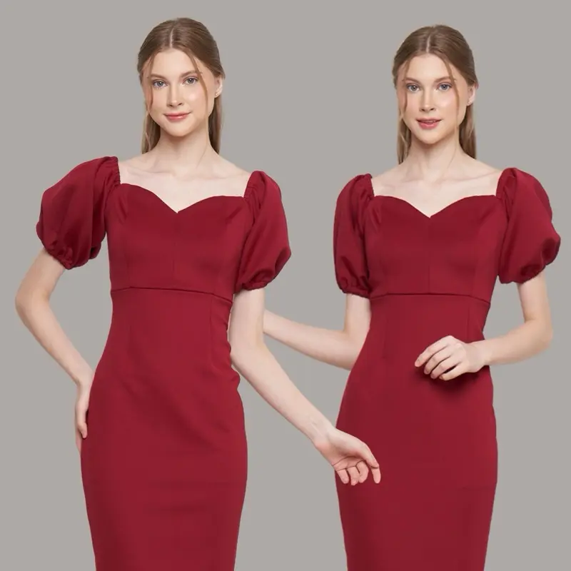 Belle Korean Sabrina Maxi Dress - Bodycon Press Body - Dress Sabrina Kondangan Party