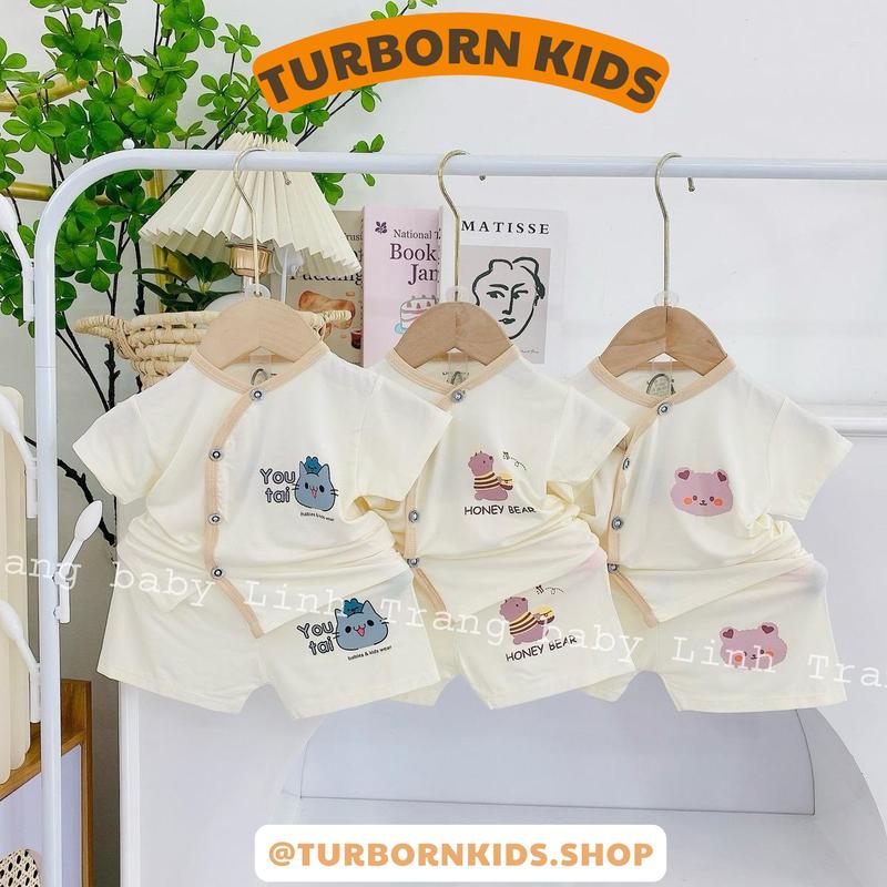 Mẫu Mới 2025- Combo 3-5 Bộ Sơ Sinh Cộc Tay Chất Thun Lạnh Hàn Quốc Size 0-9KG Tháng Cho Bé Yêu