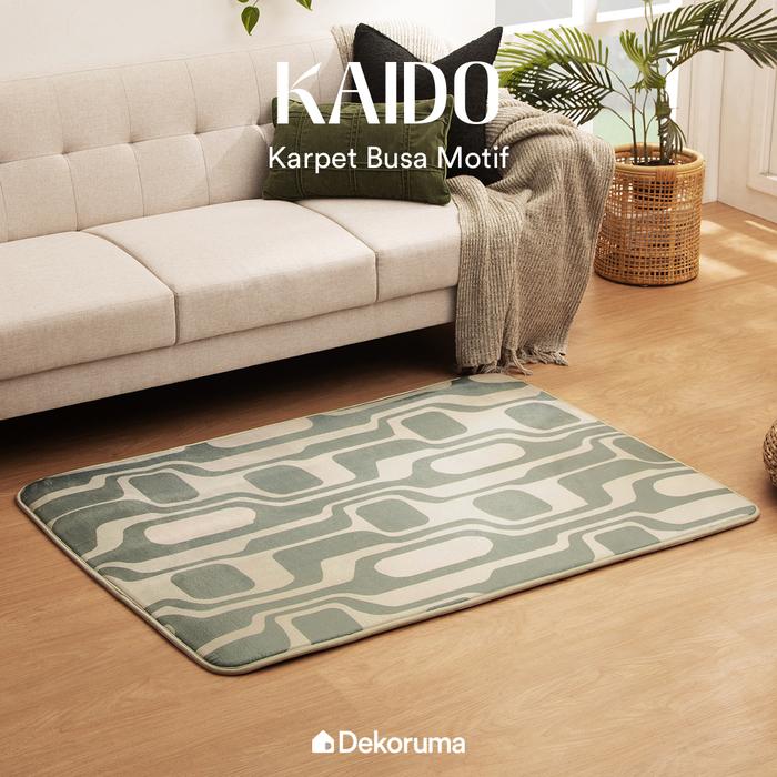 Gambar Dekoruma KAIDO Karpet Busa Motif / Karpet Duduk / Karpet Sofa - Sage Green - 100x140 dari Dekoruma Official Store Kab. Bekasi Tokopedia