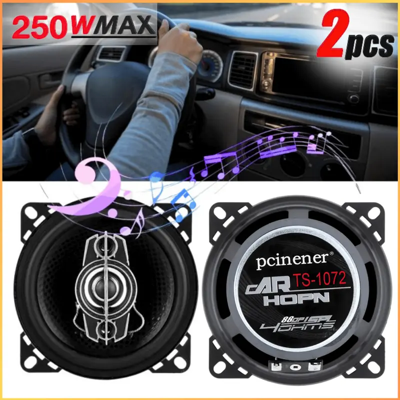 COD Pcinener 2PCS Speaker Pintu Mobil Full Bass Avanza Truk Canter Grand Max HiFi 4 Inch 250W TS1072 0